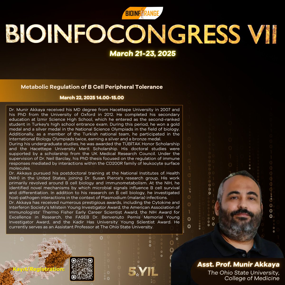 BIOINFORANGE (@bioinforange) on Twitter photo #BIOINFOCONGRESS VII kapsamΔ±nda, 22 Mart 2025 tarihinde 14.00-15.00 saatleri arasΔ±nda SayΔ±n Asst. Prof. Munir Akkaya (<a href="/mnr_akk/">Munir Akkaya</a> ) "Metabolic Regulation of B Cell Peripheral Toleranceββ konulu konuΕmasΔ±nΔ± gerΓ§ekleΕtirecektir.
π KayΔ±t Formu: lnkd.in/deTRf2qK #BIOINFOCONGRESS VII kapsamΔ±nda, 22 Mart 2025 tarihinde 14.00-15.00 saatleri arasΔ±nda SayΔ±n Asst. Prof. Munir Akkaya (<a href="/mnr_akk/">Munir Akkaya</a> ) "Metabolic Regulation of B Cell Peripheral Toleranceββ konulu konuΕmasΔ±nΔ± gerΓ§ekleΕtirecektir.
π KayΔ±t Formu: lnkd.in/deTRf2qK