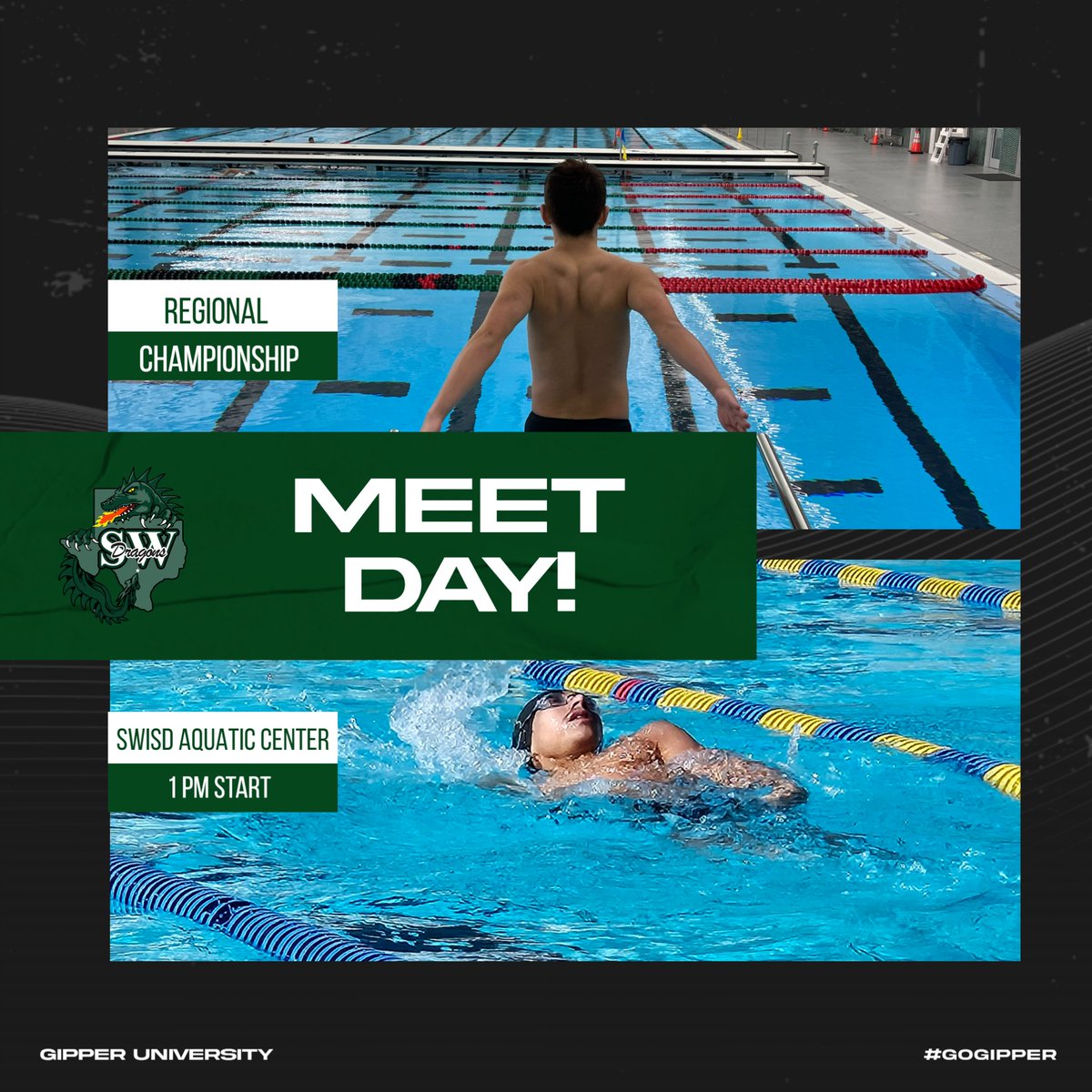 Come out and support your favorite swimmers and divers as they compete to qualify for the Regional Finals, which will take place tomorrow at 12 pm!