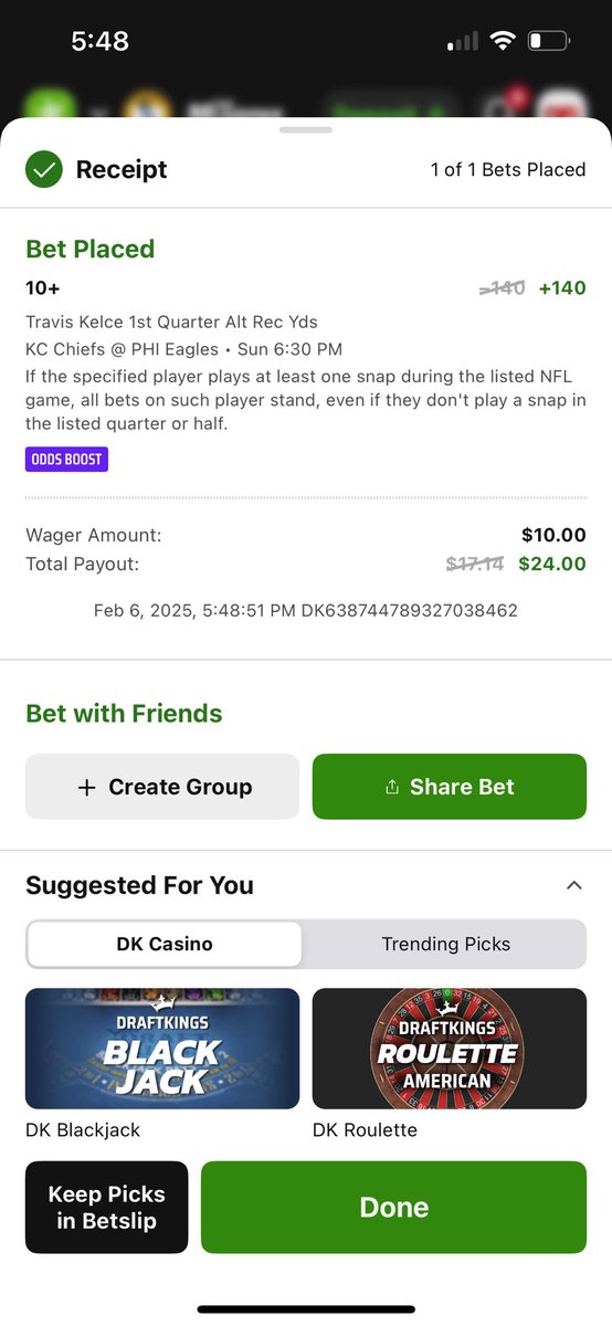Ray_Levay13's tweet photo. @DKSportsbook #LetDKCook https://t.co/27gl0x2cbe