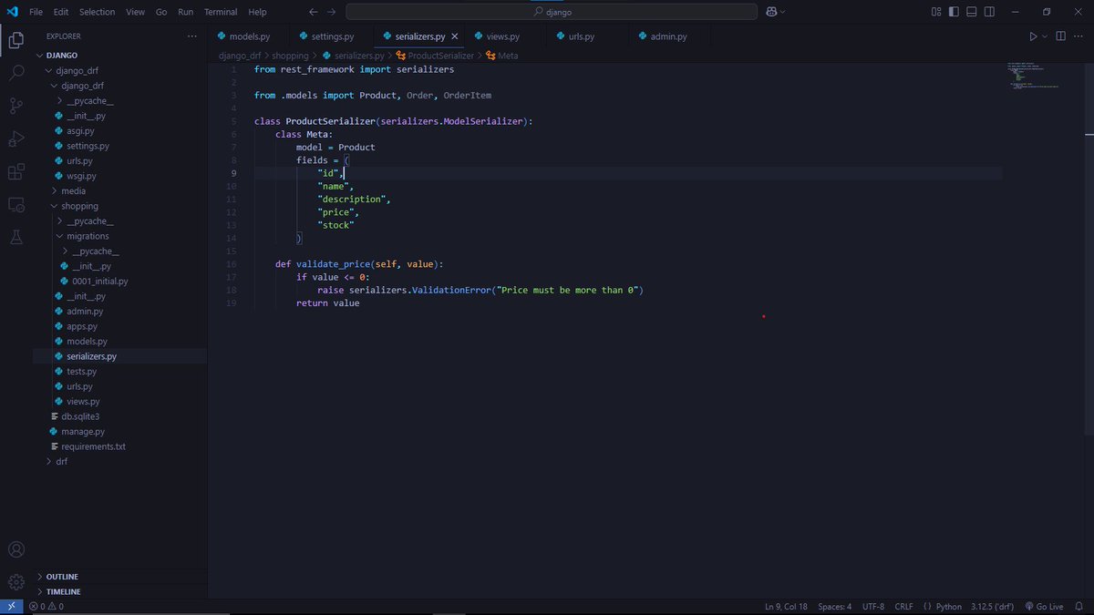 Meculos_Hj4's tweet image. Today was a fun day
got started learning django rest framework
learned about serializers, function based api views and drf responses
#programmingproblems #CodingJourney #buildinpublic #solodev