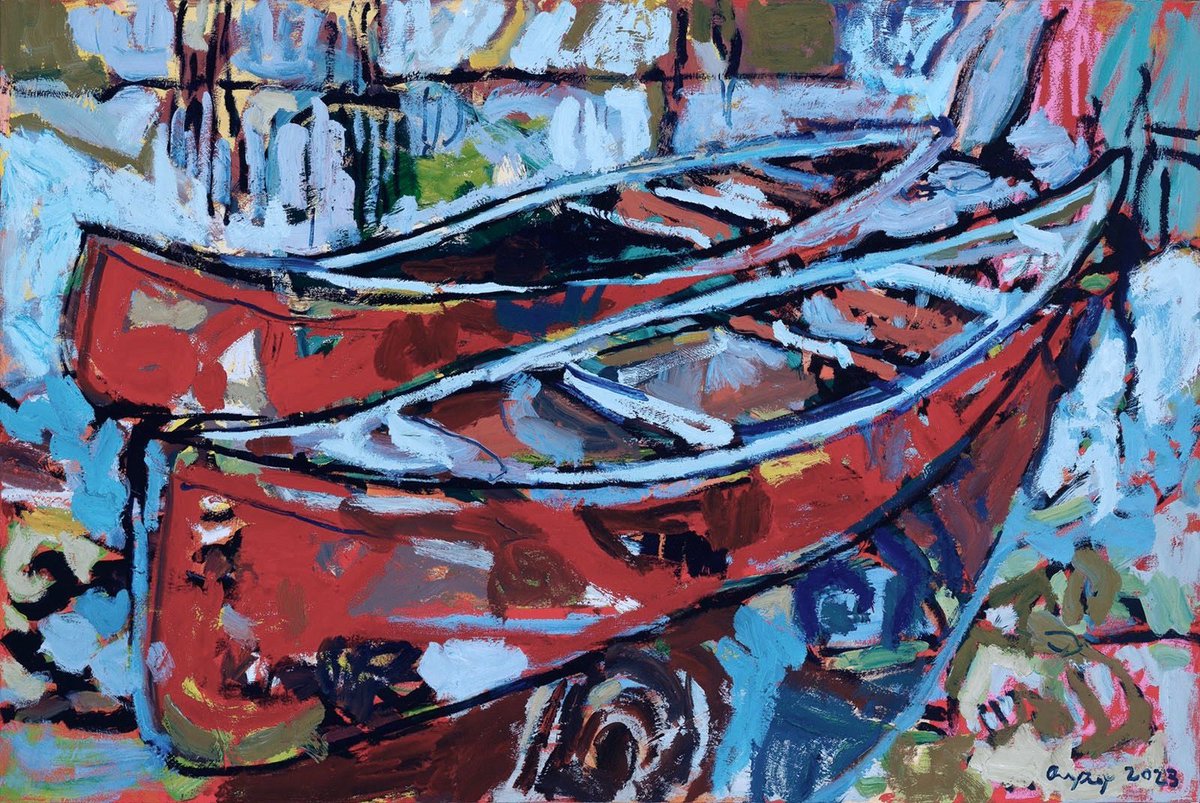 MuseGalleryTO's tweet photo. Winter Group Show
Amy Dryer,        Foundations II,      oil on canvas,      40" x 60"
.
.
.
#painting #canoe #fineart #contemporary #landscape #lake #river #fineart #canadianartist #torontoartgallery #collector #bright #artcollector #red #blue #art #contemporaryart #oilpainting https://t.co/Y9MSvJBB4X