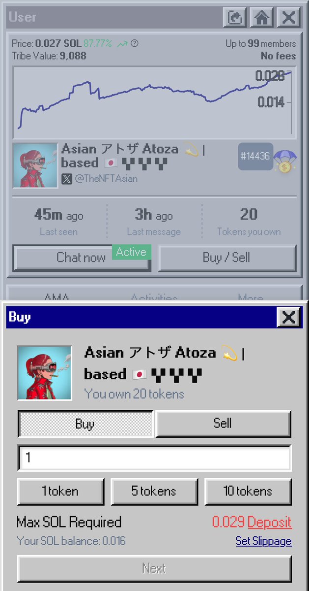 nony_kun's tweet photo. ATOZAさんの本当のアルファ情報聞きたい人は、Tribeのチャットチャネルに入るといいかも(もっと言えばDiscordのアルファ資格ゲット)。
𝕏に投稿された時点で、すでにみなの仕込みは、、、。普通に考えればそりゃそうっすよね🤣
今は1token0.029トークンです。
#ASIAVERSE https://t.co/n7Xs0QW08s