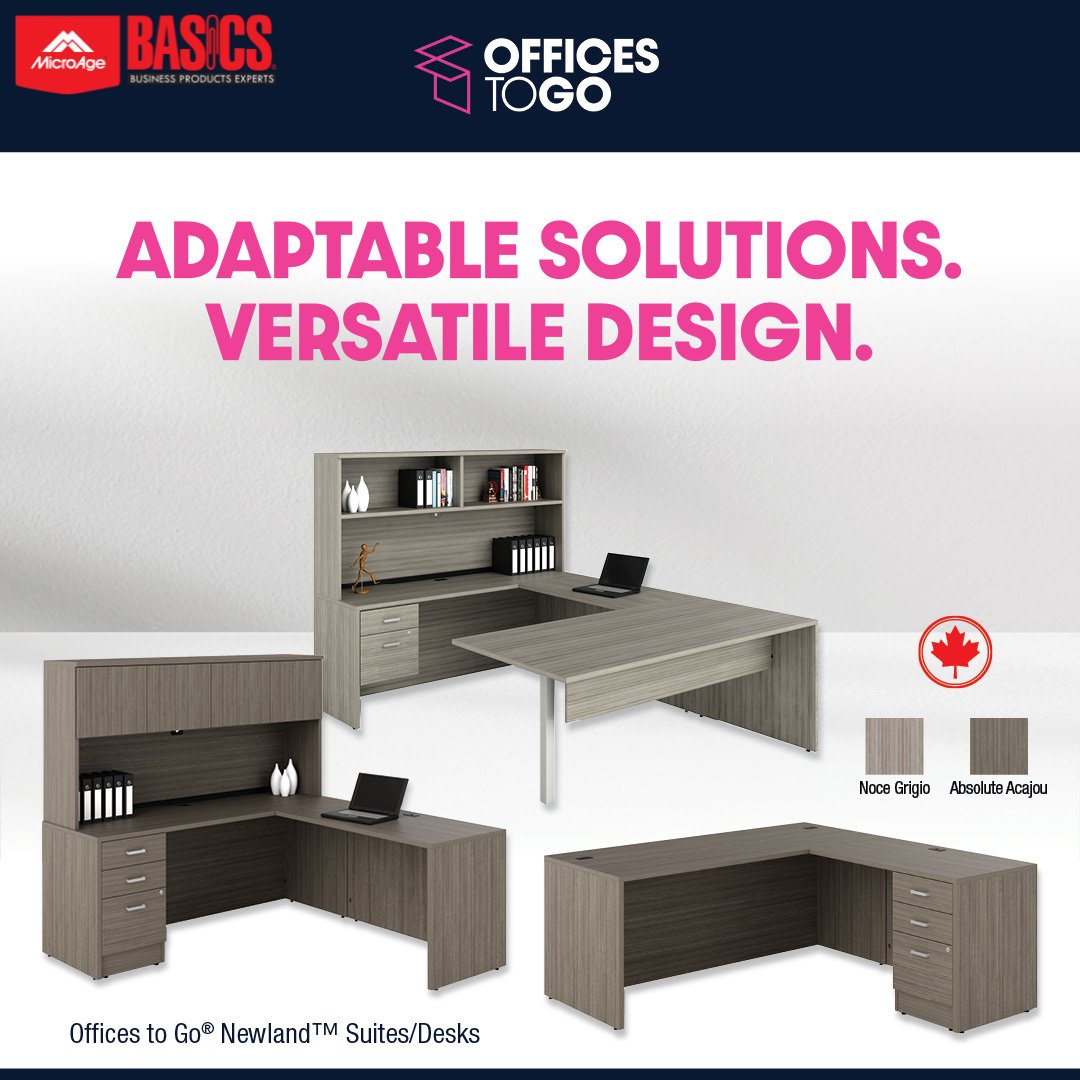 MicroageG's tweet image. Ready to fall in love with your office? The Offices
To Go® Newland™ Suite is the upgrade you didn’t
know you needed. MicroAge Basics Goderich, Kincardine and Wingham. #OfficeEssentials #OfficeGoals #Microagebasics
tinyurl.com/rnxck2mf