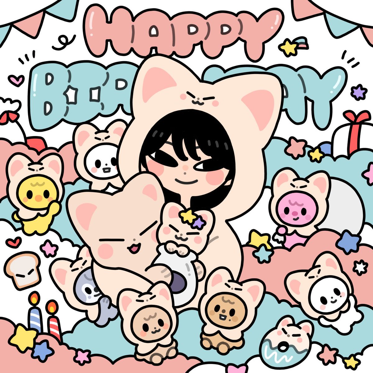 アイエンお誕生日おめでとう🦊︎🌟
#HappyINDay
#아기빵_항상_사랑으로_발효중 
#Siren_Vocalist_IN
#StrayKids #스트레이키즈
#아이엔 #I_N