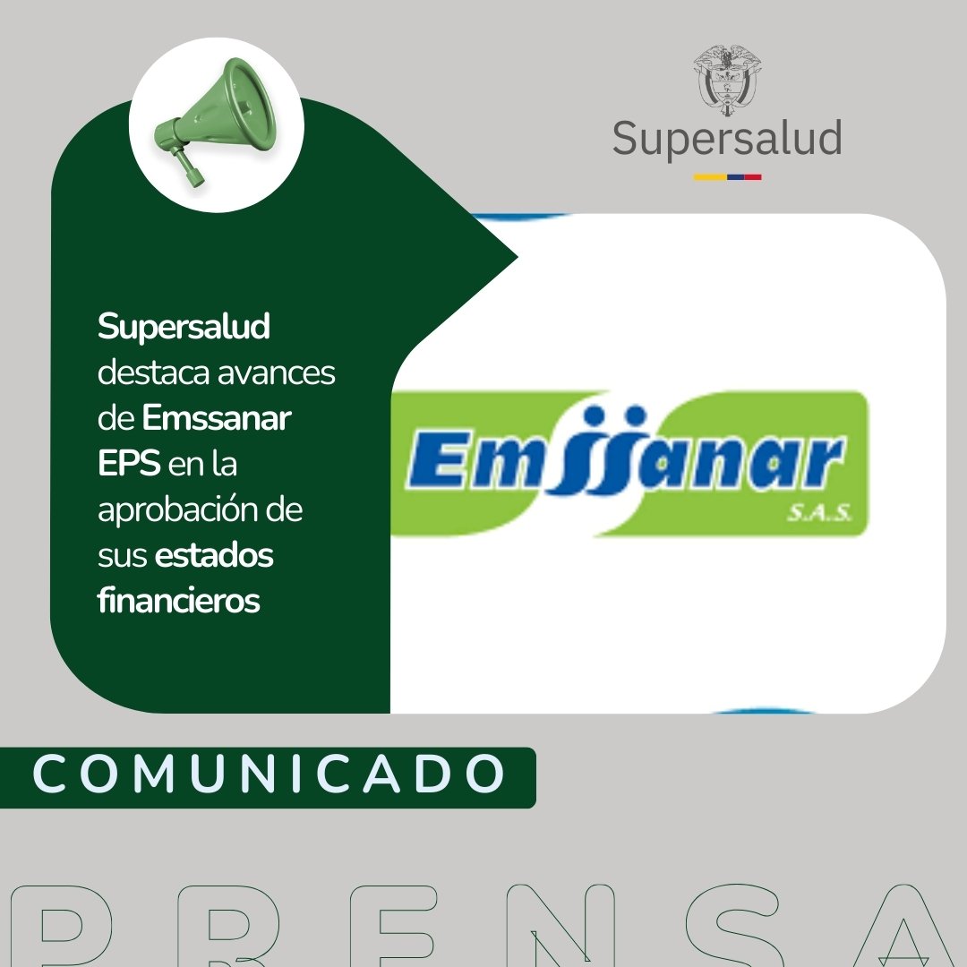 Supersalud's tweet photo. #AsíAvanzanLasIntervenidas | Supersalud destaca que Emssanar EPS logró la aprobación de sus estados financieros de 2021, 2022 y 2023 tras la gestión del nuevo interventor. 🧵⬇️ https://t.co/HlIYt2mltp