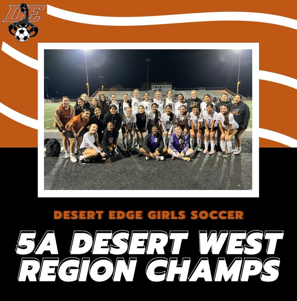 5A Desert West Champs!! Our Scorpions girls soccer team brought home the title! Next up is AIA 5A state playoffs! Good luck Scorpions 🦂