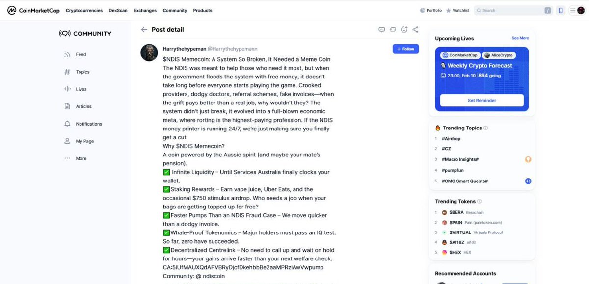 coin_ndis's tweet photo. ARTICLE about $NDIS live on CoinMarketCap Go read and share your reviews in the comment sections 

For Read out the whole article check this out

https://t.co/DlXIH6jvMY

#NDIS #SOL #CMC #ARTICLE #AUSSIES https://t.co/X758VDML4v