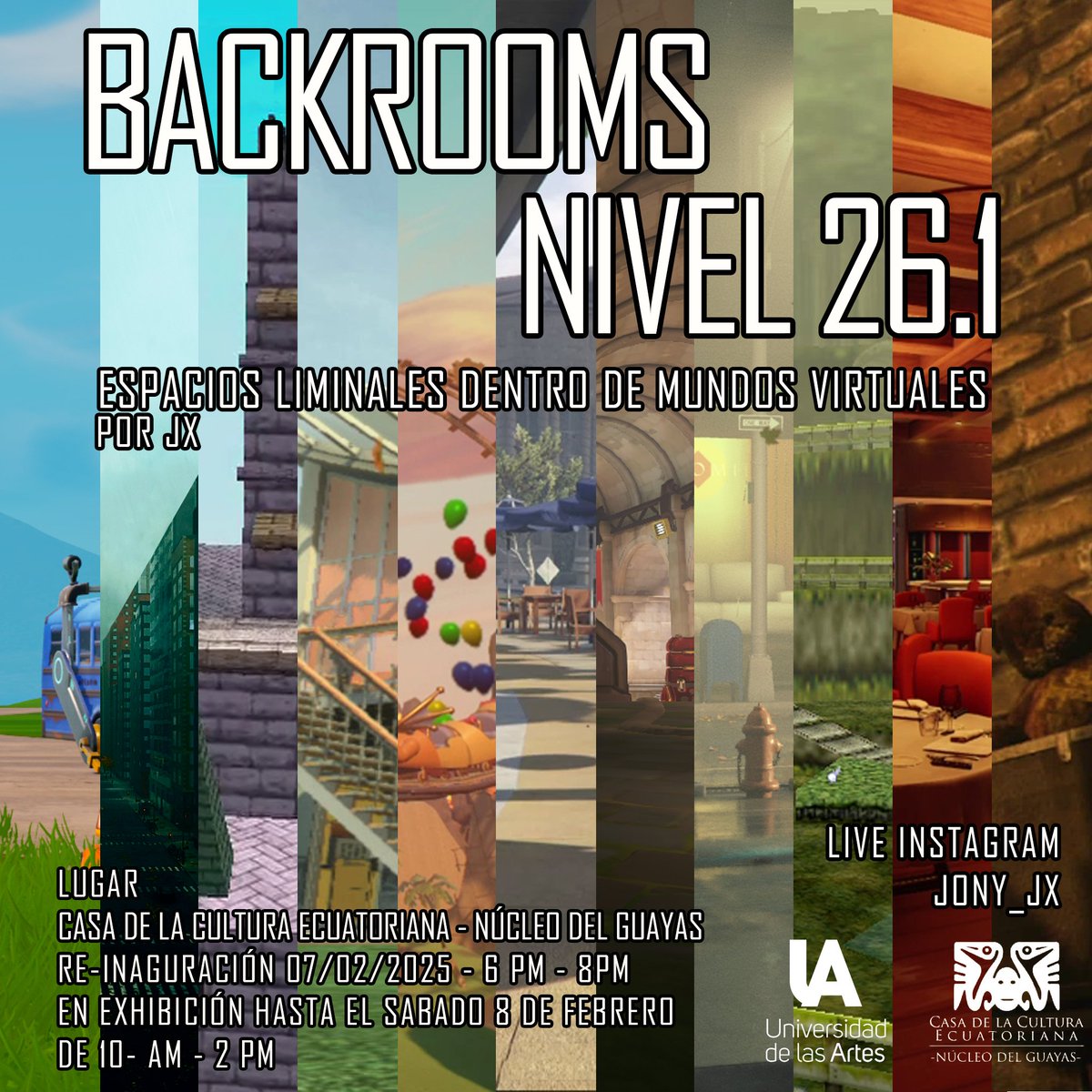 Literalmente le metí un parche al evento, es una exposición solo de videojuegos 
#backrooms #Guayaquil #Ecuador #videojuegos #espaciosliminales