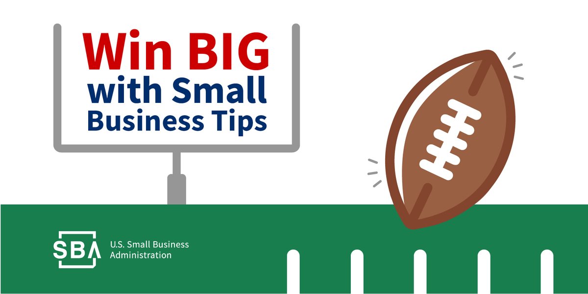 Running a small business is a team sport! Local SBA resource partners provide coaching and other services to help you succeed: sba.gov/local-assistan… #SuperBowlSunday