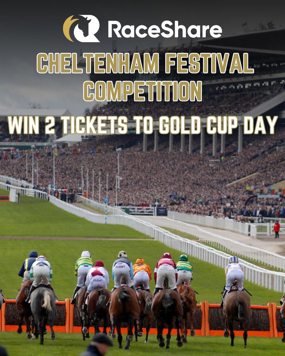 RaceShare's tweet image. 🤩 Fancy attending this year’s Cheltenham Festival with a friend? We have two tickets for Gold Cup day at the home of Jumps racing up for grabs!

How to enter👇 

➕ FOLLOW @RaceShare
♥️🔁 LIKE &amp;amp; RETWEET this post

⏳ Closes on Friday 21st February at 10am. This competition is…