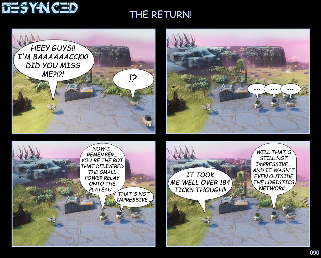 DesyncedGame's tweet image. The Return 

#MadeWithUnreal #IndieDev #comicstrip