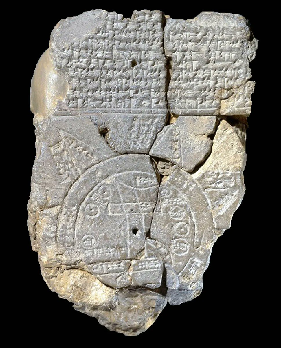 JamesLucasIT's tweet image. 4. Babylonian Map of the World

The Imago Mundi, the oldest known world map, is a clay tablet from ancient Babylon that offers a schematic representation of the world.

Centered on the Euphrates River and Babylon itself, this remarkable artifact dates back to the 9th century BC.