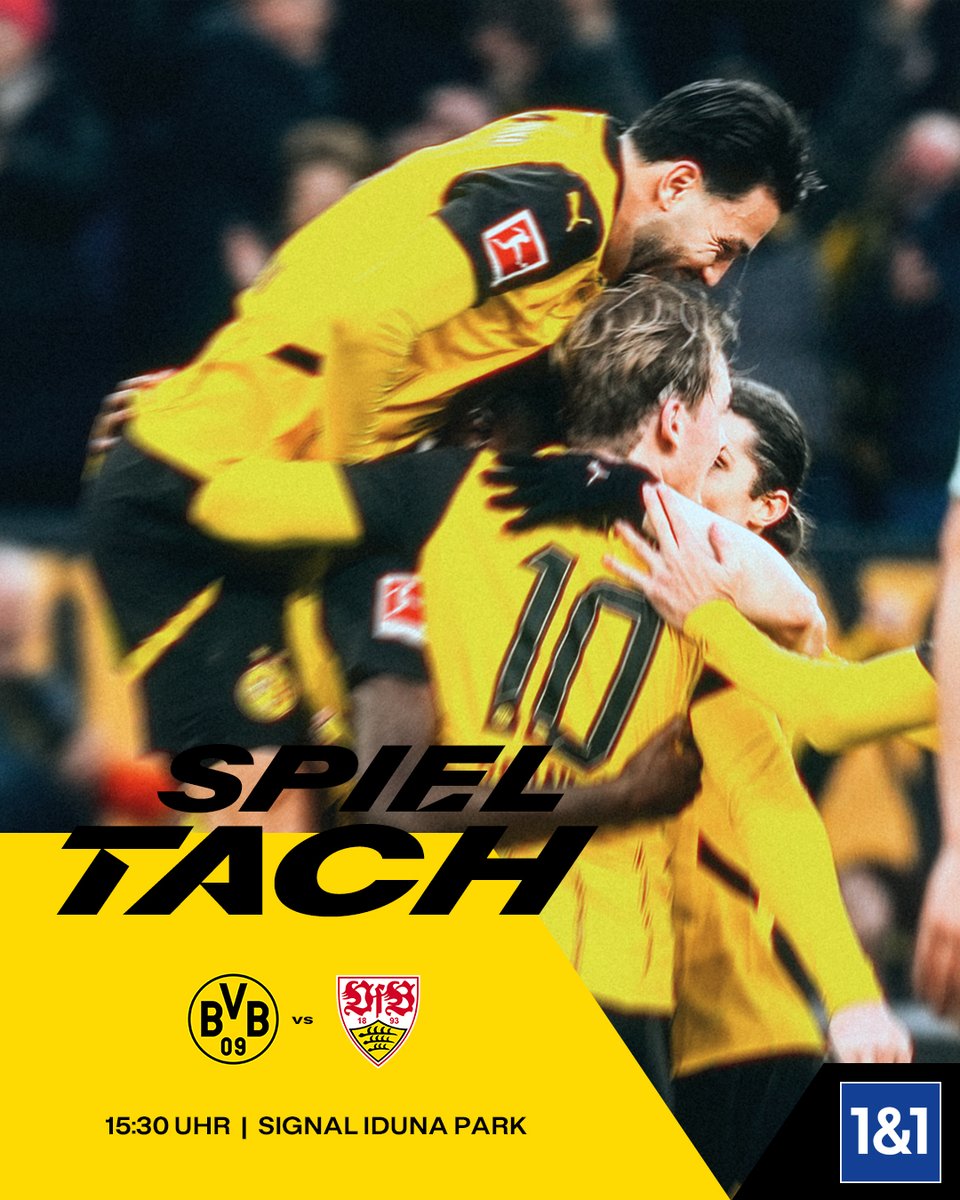 👊 Spieltag! 🐝

Neuer Trainer, richtungsweisendes Duell: Schwarzgelb bekommt Schwaben-Besuch. 🐊

🆚 <a href="/VfB/">VfB Stuttgart 1893</a> Stuttgart
🏟️ <a href="/SIGNALIDUNAPARK/">SIGNAL IDUNA PARK</a> 
⏰ 15:30 Uhr
🖥️ <a href="/SkySportDE/">Sky Sport</a> 
📲 #BVBVFB
