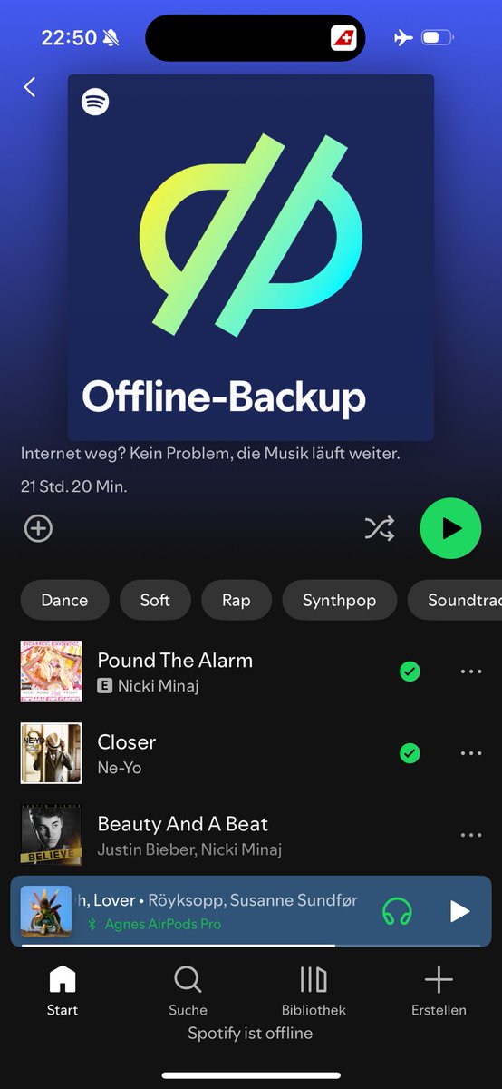 agnesiumm's tweet photo. wie findeter d song uswahl vo mim offline-backup vo spotify? https://t.co/myvELhbNTG