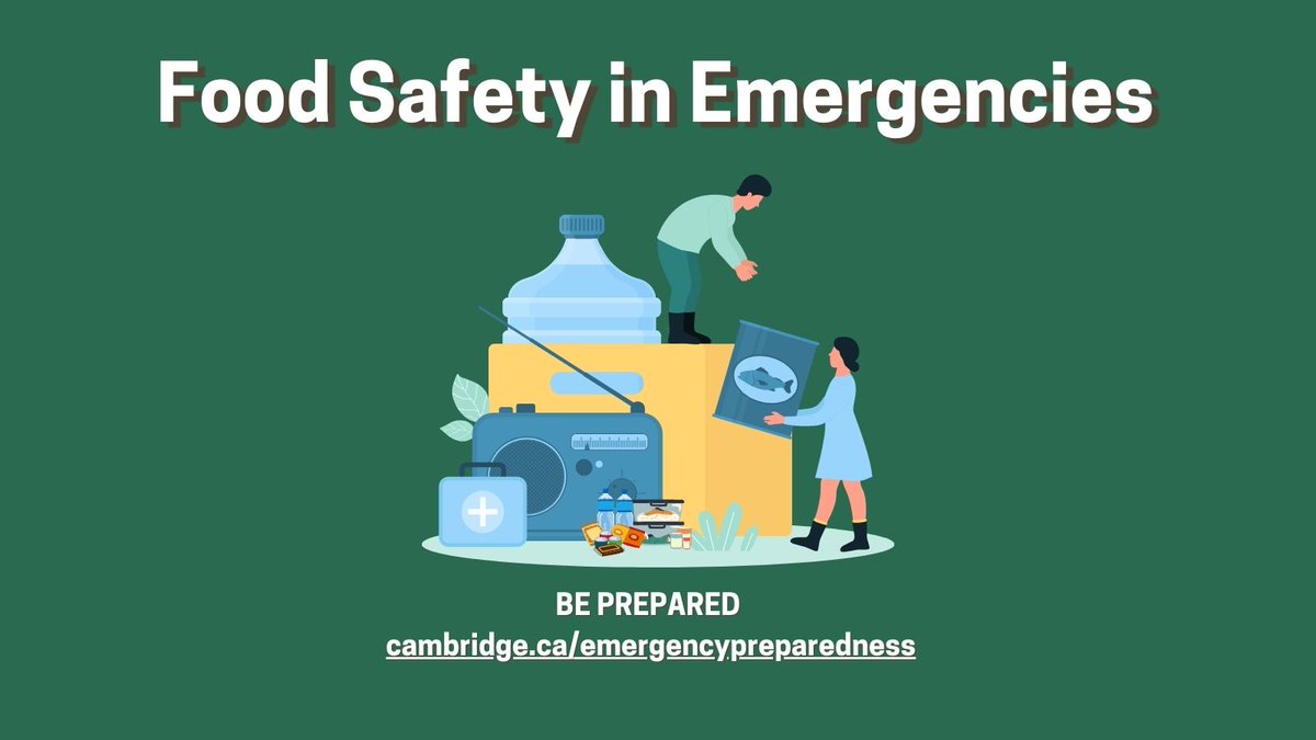 CambridgeFD's tweet image. Nutrition, Safe Storage, and Safe Handling of food in an emergency is essential to your survival.   

Check out our website for tips and resources on how you can safely prepare an emergency food kit!   

cambridge.ca/emergencymanag…