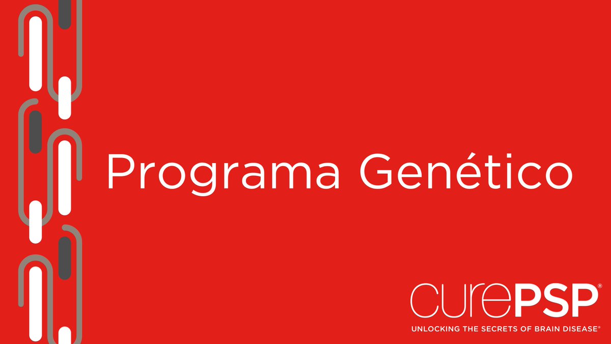 CurePSP (@curepsp) on Twitter photo Es nuestro gusto de presentar el #CurePSP Programa Genético, una iniciativa a nivel nacional para aumentar nuestra comprensión de las causas genéticas de PSP, SCB y AMS.
🔗 psp.org/programa-genet… Es nuestro gusto de presentar el #CurePSP Programa Genético, una iniciativa a nivel nacional para aumentar nuestra comprensión de las causas genéticas de PSP, SCB y AMS.
🔗 psp.org/programa-genet…