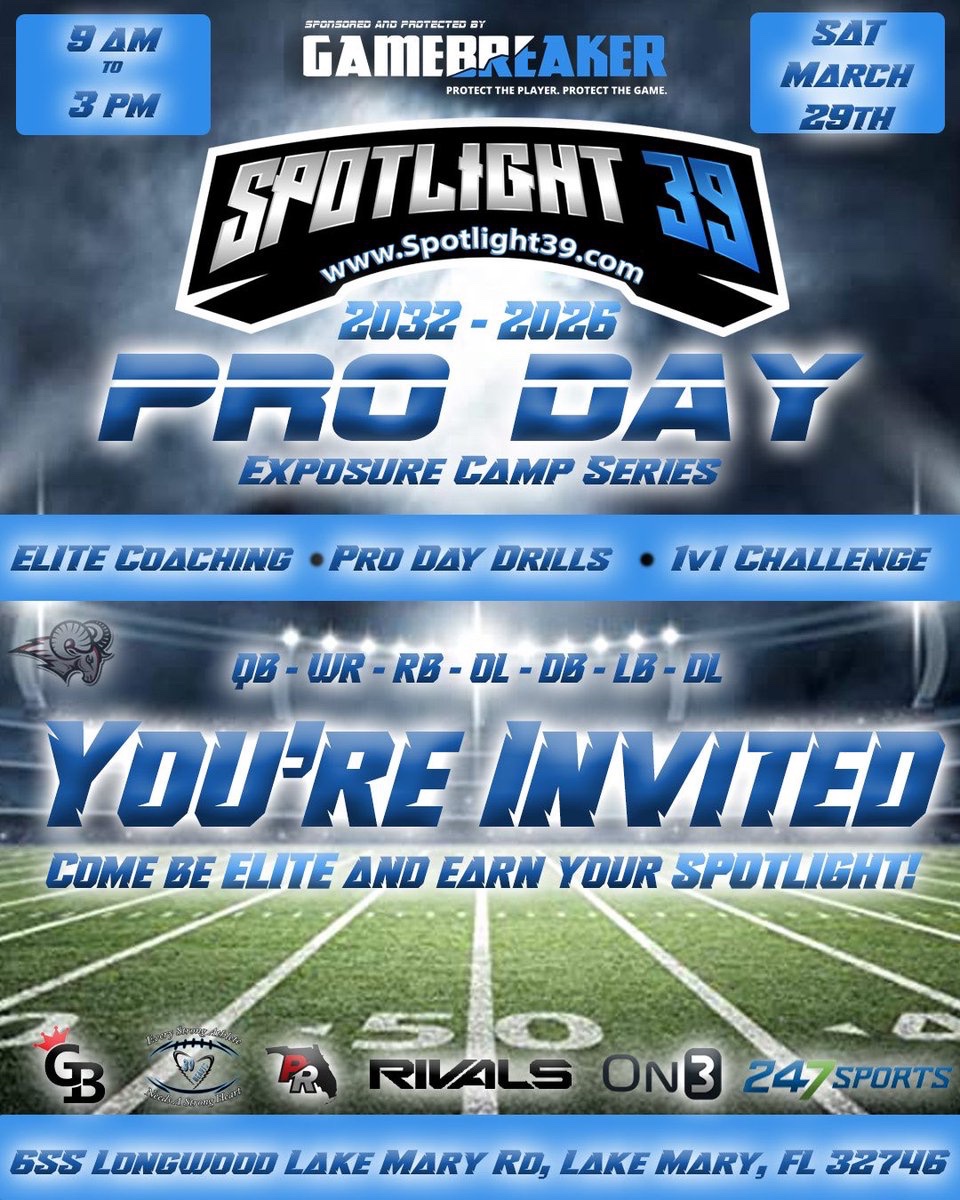 Thank you <a href="/Spotlight39_Pod/">SPOTLIGHT 39</a> for the Pro Day invite. <a href="/ClayHSFootball/">Clay High Football</a> <a href="/BFlair15/">Brian Flaherty</a> <a href="/AjBivins54250/">Anson “BIG BIV” Bivins 2028'</a> <a href="/LandonMartinQb1/">Landon Martin</a> <a href="/bench424nmore/">Mark Gibson</a> <a href="/UltraPreps/">UltraPreps</a> <a href="/bhernyscoutguy/">Brian Herny</a> <a href="/RecruitingBh/">BH Recruiting Assistance</a>
