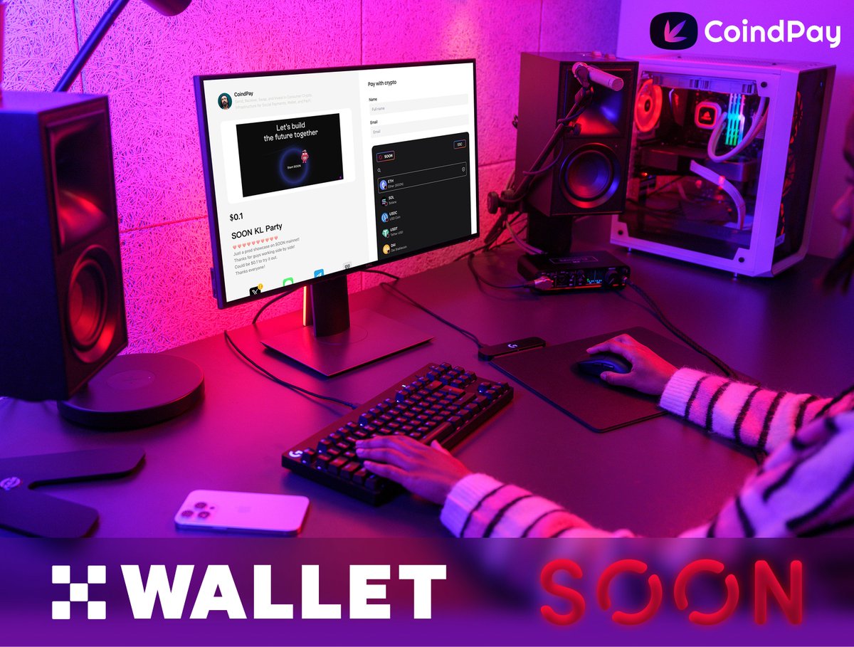CoindPay (@coindpay) on Twitter photo Preferred <a href="/wallet/">OKX Wallet</a>
OKX Wallet πͺ
1β£ Follow <a href="/CoindPay/">CoindPay</a>
2β£ Earn 100~50000 $SCP token points for at least one social payments transaction of $5 or more on <a href="/soon_svm/">SOON - Solana Optimistic Network (Mainnet Arc)</a> Mainnet
Social SOON. Preferred <a href="/wallet/">OKX Wallet</a>
OKX Wallet πͺ
1β£ Follow <a href="/CoindPay/">CoindPay</a>
2β£ Earn 100~50000 $SCP token points for at least one social payments transaction of $5 or more on <a href="/soon_svm/">SOON - Solana Optimistic Network (Mainnet Arc)</a> Mainnet
Social SOON.