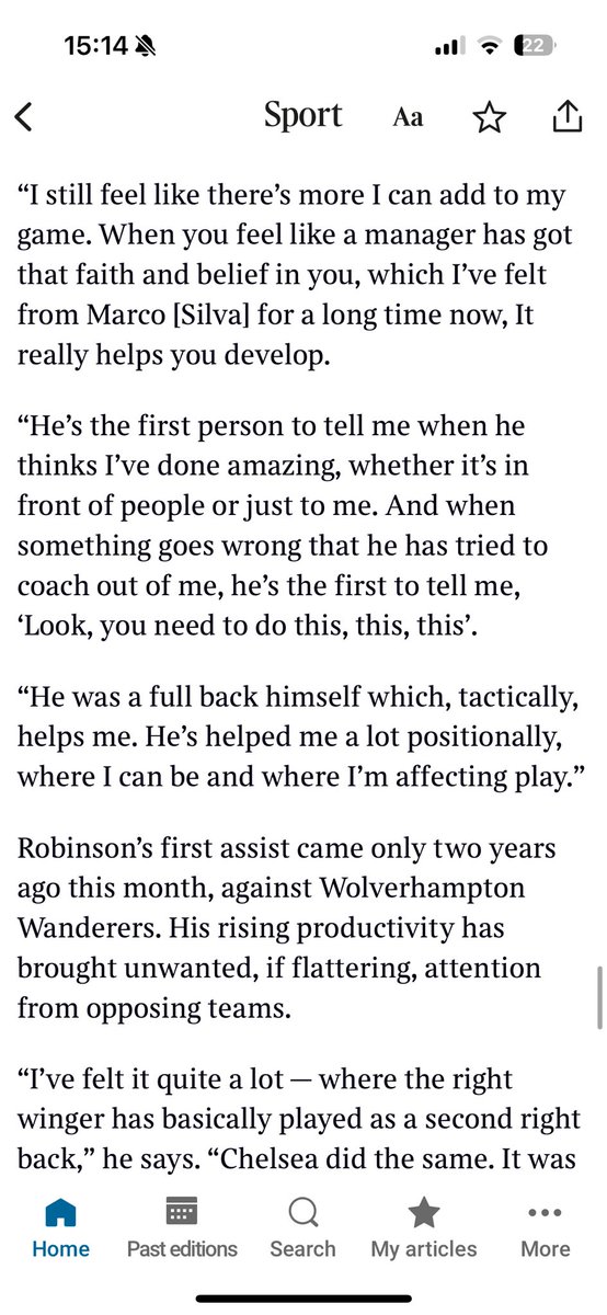Simon Allison (@simonjallison) on Twitter photo Great piece on <a href="/Antonee_Jedi/">Antonee Robinson</a> in The Times. Been consistently brilliant this season and growing season on season at Fulham, incl captaining the club a fair bit of late. Lots more in there: Antonee Robinson returns to Wigan, the club he helped save
thetimes.com/article/223318… Great piece on <a href="/Antonee_Jedi/">Antonee Robinson</a> in The Times. Been consistently brilliant this season and growing season on season at Fulham, incl captaining the club a fair bit of late. Lots more in there: Antonee Robinson returns to Wigan, the club he helped save
thetimes.com/article/223318…