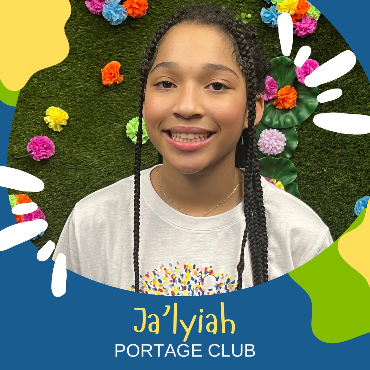 Meet a Member! Ja’lyiah, from our Portage Club, has been attending the Club for 7 years!
"I love coming to the Club because my friends go here and there’s people here who care about me."