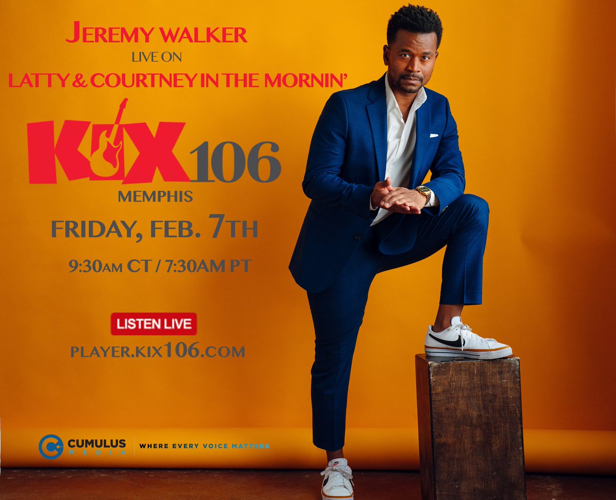 JWalkerScene's tweet image. 15 minutes away - tune into @KIX106 to hear my interview with @TheRealLatty on Latty &amp;amp; Courtney in the Mornin’! 

9:30am CT / 7:30am PT 

player.kix106.com