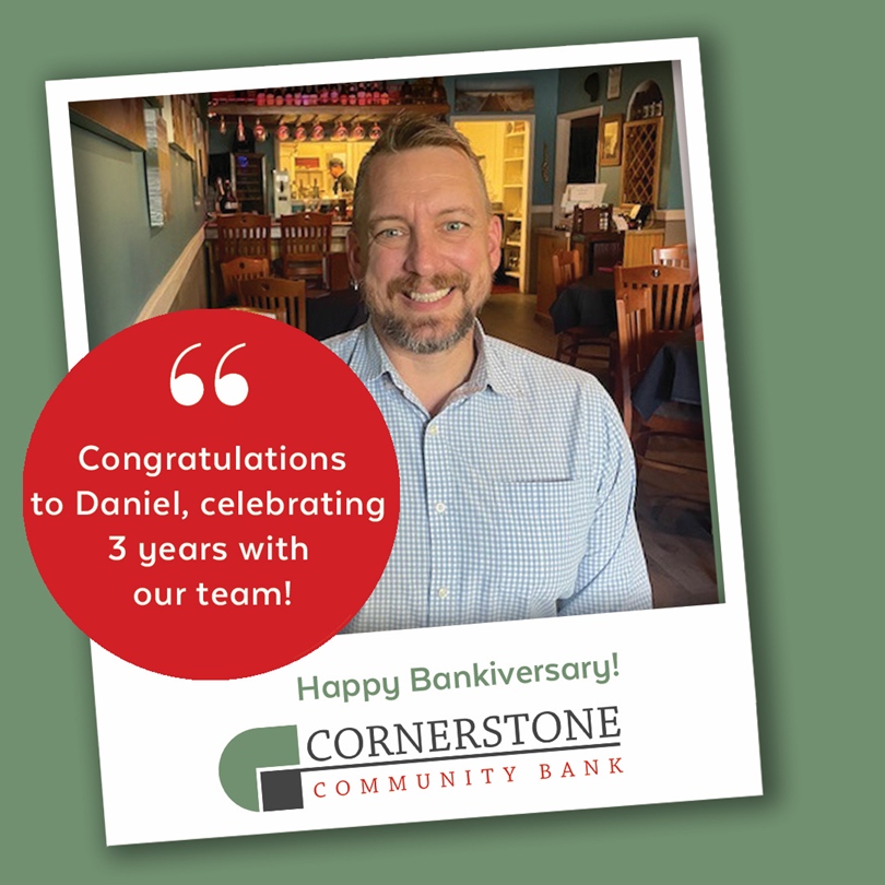 🎉 Cheers to 3 incredible years with Daniel on our team! His dedication and passion for serving our customers make a difference every day. Happy Bankiversary, Daniel! 🎉