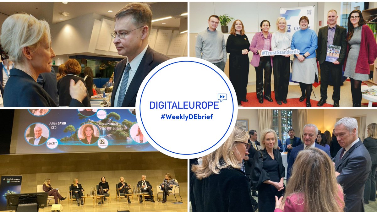 DIGITALEUROPE's tweet photo. Hey #WeeklyDEbrief readers!👋

In this edition we bring you:
🦄 The #FutureUnicornAward finalists (Europe’s tech rising stars✨) 
🖥️ #AI insights from the AI France Summit
🤝 Our game-changing partnership for #standardisation

👀https://t.co/8o7TrotMbZ https://t.co/HDVRSyIFQR