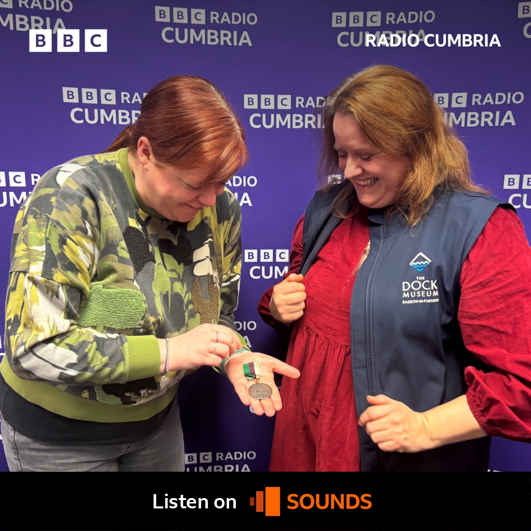 BBC_Cumbria's tweet photo. "Since the auction, it's been like a dream." 🎖 Tommy the WW2 pigeon's medal has dropped by the studio with @stephfinnon on its way to the Dock Museum: https://t.co/08Gbiaj01W https://t.co/mYQnKIXNVs