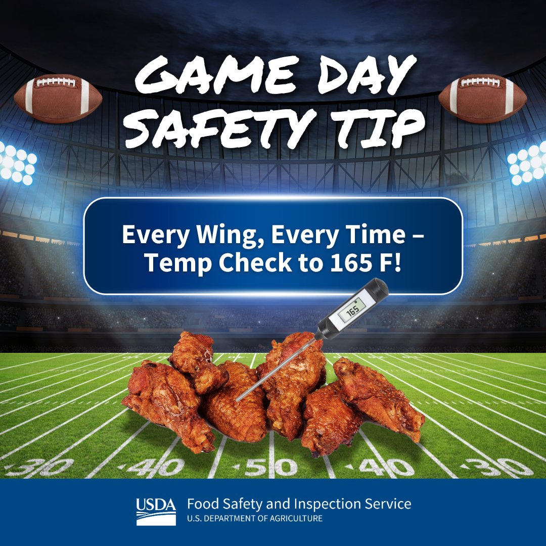 Use a food thermometer on every wing, every time! #SBLIX