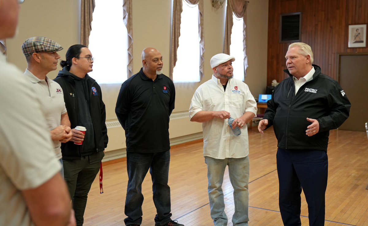 fordnation's tweet photo. I had a great roundtable discussion with Unifor Local 1459 members this morning, talking about how we can protect Ontario workers from President Trump’s tariff threats. https://t.co/uZmBo8eUSL