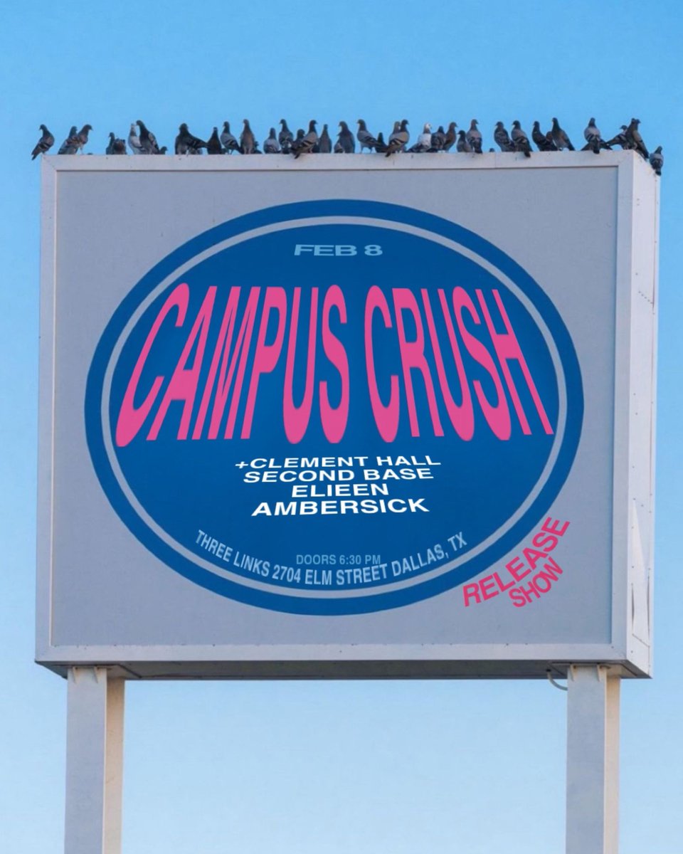 TOMORROW! Campus Crush Release Show! With Clement Hall, Second Base, Elieen, and Ambersick! Doors 6:30PM!