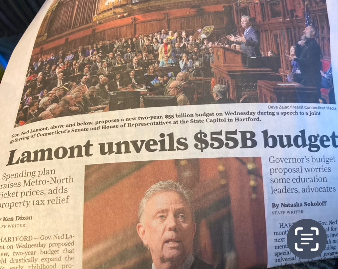 Gov’s new budget is $55 billion.  To put that into perspective, if you were to spend $1.0 million every single day, it would take you over 150 years to spend $55 billion.  Have we lost our minds?