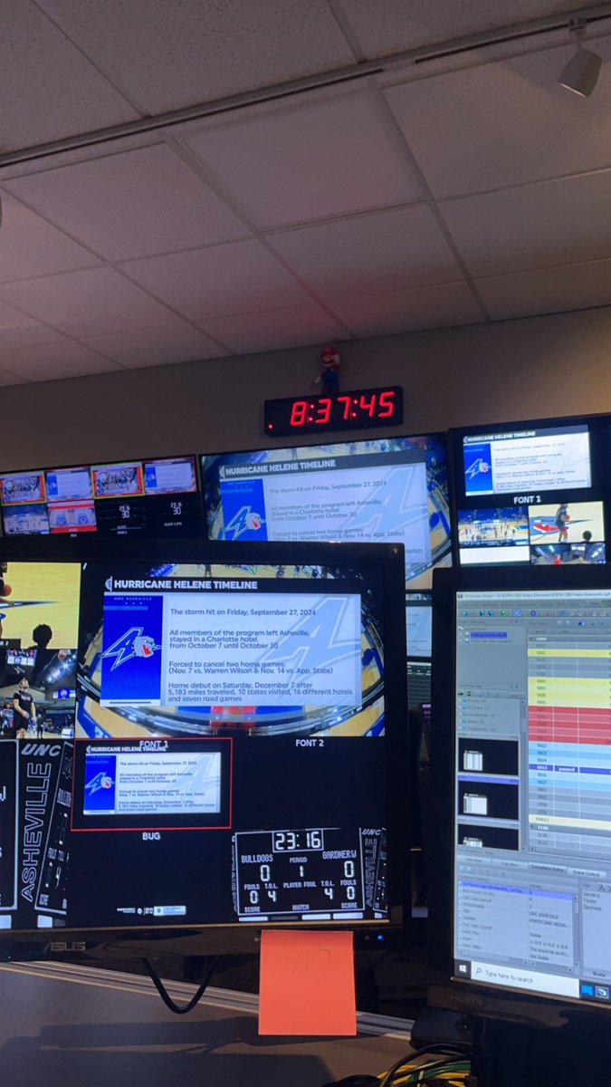 AustinH2714's tweet image. Gonna keep documenting my firsts.
Fun couple of games the last two nights on ESPNU as I had the opportunity to Associate Produce and run graphics. First couple of times AP’ing on a national broadcast 🙂

Wed.: Chattanooga @ Wofford
Thurs.: Gardner-Webb @ UNC Asheville