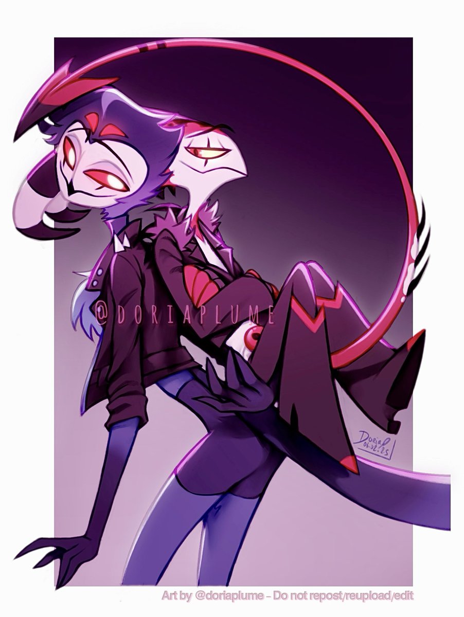 doriaplume's tweet photo. 🦉 + Sportswear + 🦎’s Leather Jacket 
= 😩🔥🔥

•
#HelluvaBoss #HelluvaBossFanart #Sinsmas
#Stolitz #Stolas #Blitzø https://t.co/mIW0SwIan8
