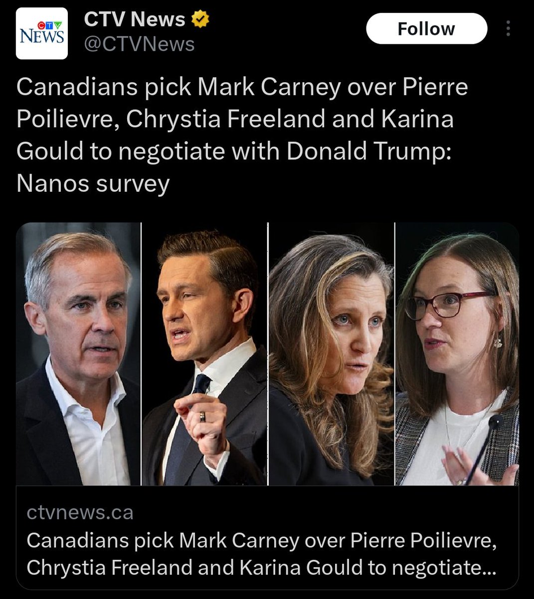 There you have it.

The media has told me that I prefer <a href="/MarkJCarney/">Mark Carney</a> over any other candidate for Prime Minister, and I believe them.

I have no further questions.