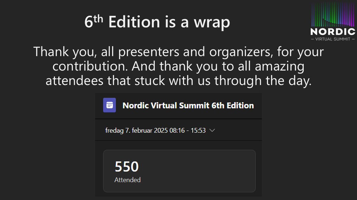 6th Edition is a wrap, and we have had an amazing day with great content, top speakers and a large number of attendees sticking with us the whole day. 

✅ 550 Attendees 
✅ 6 Sessions