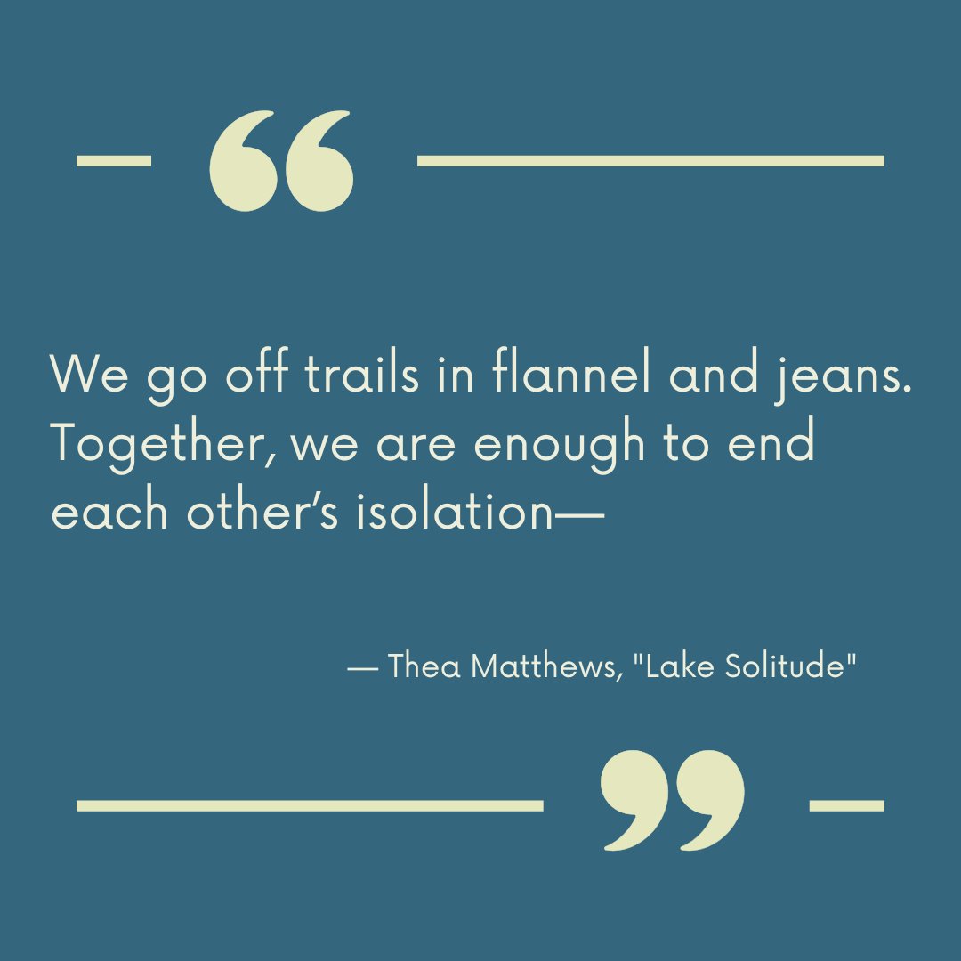 BlackForkReview's tweet image. "Lake Solitude" by Thea Matthews is available to read on our website for Issue 11!
#theblackforkreview #lakesolitude #theamatthews #issue11 #poetry