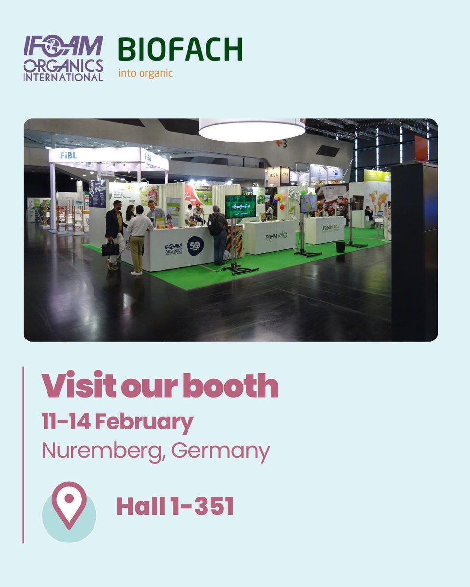 ifoamorganics's tweet photo. Last weekend before #BIOFACH! 🎉 

We’re gearing up for an exciting week of discussions, networking, and organic innovations. Don’t miss our sessions and come visit us at Hall 1, Booth 351! 🌱 

See you soon! Check out our sessions ➡️  https://t.co/rku555Hzos 

#LuvOrganic https://t.co/buZerISlIj