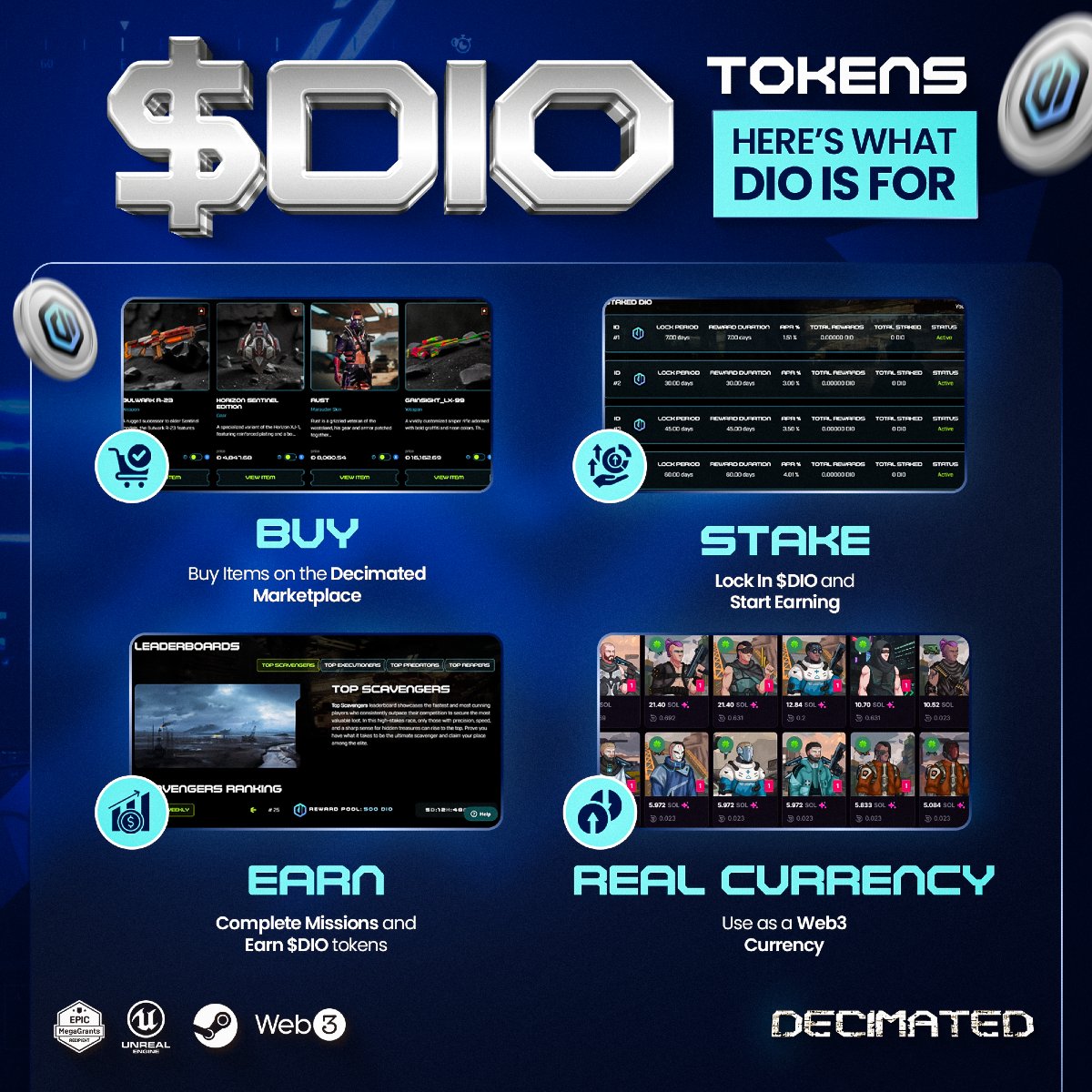 decimated_game's tweet image. Ever wondered what you can do with $DIO?

Here are a few quick examples.
