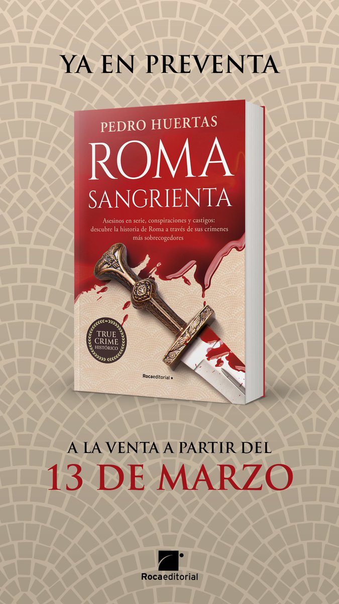 📕SORPRESA😏🏛️🩸🔪

🗓️Ya lo tenéis en PREVENTA desde aquí ⬇️

bit.ly/3QeCNtH

🧐🔪Creo que en el título se resume perfectamente de qué va el libro.

#romasangrienta