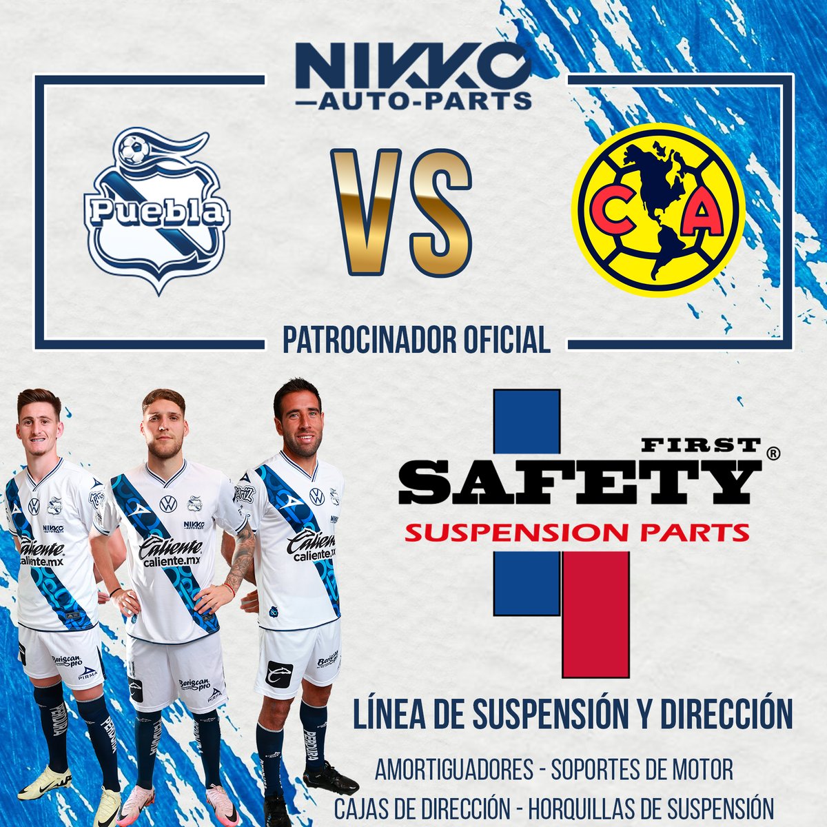 Después de la victoria el fin de semana pasado, El Pueblota quiere seguir con la buena racha, SAFETY Línea de Suspensión y Dirección estará apoyándolos en el dos veces mundialista estadio Cuauhtémoc cuando Club Puebla reciba a Club América