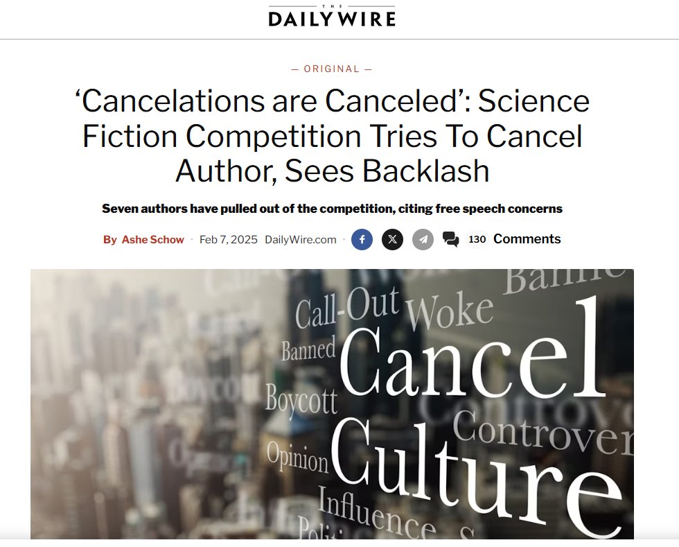 MichaelFKane's tweet photo. Welp, indie publishing has hit @realDailyWire due to the contest blow up.
Specific mentions go to @Devon_Eriksen_ and @AnEriksenWife of course, @_GregoryMichael, @stevegavin09, the rest of those who dropped out, as well @EJFisch, who got caught in some crossfire.
Congratulations for the media attention guys! 😁
Also, DW, indies exist. Just saying.
(link below)