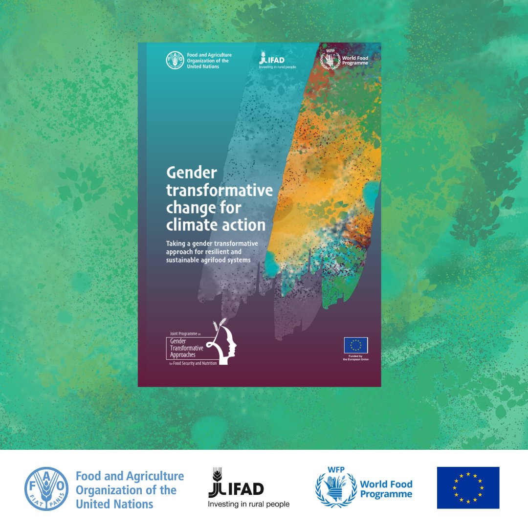 FAO Social & Economic Development (@faosocioecon) on Twitter photo Gender transformative change for climate action - #GenderTransformativeApproaches for resilient and sustainable agrifood systems
Prepared by <a href="/FAO/">Food and Agriculture Organization</a> <a href="/IFAD/">International Fund for Agricultural Development</a> <a href="/WFP/">World Food Programme</a> under the #JPGTA
📘bit.ly/40w9Bmn Gender transformative change for climate action - #GenderTransformativeApproaches for resilient and sustainable agrifood systems
Prepared by <a href="/FAO/">Food and Agriculture Organization</a> <a href="/IFAD/">International Fund for Agricultural Development</a> <a href="/WFP/">World Food Programme</a> under the #JPGTA
📘bit.ly/40w9Bmn