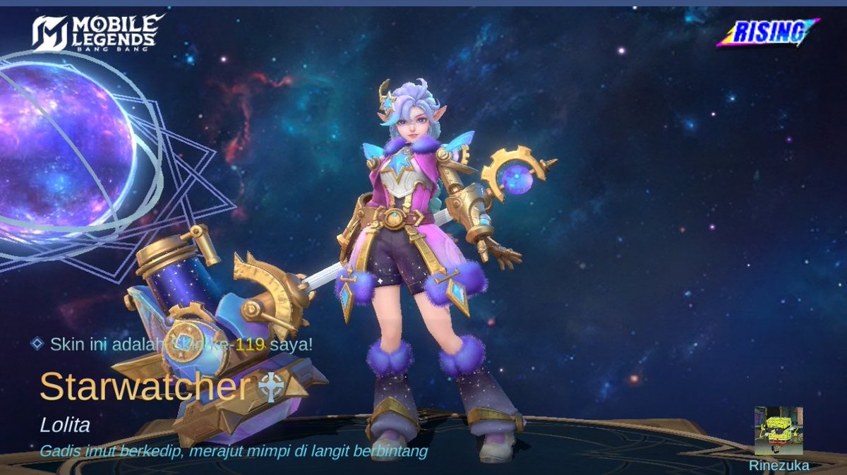 Ridwanium's tweet photo. Saya baru saja mendapatkan Skin baru Starwatcher di Mobile Legends: Bang Bang! Ayo kita berhadapan melawan Player MOBA terbaik dunia bersama-sama! 
https://t.co/cjFmKf6Mw3 https://t.co/CdyxuHM4Cf