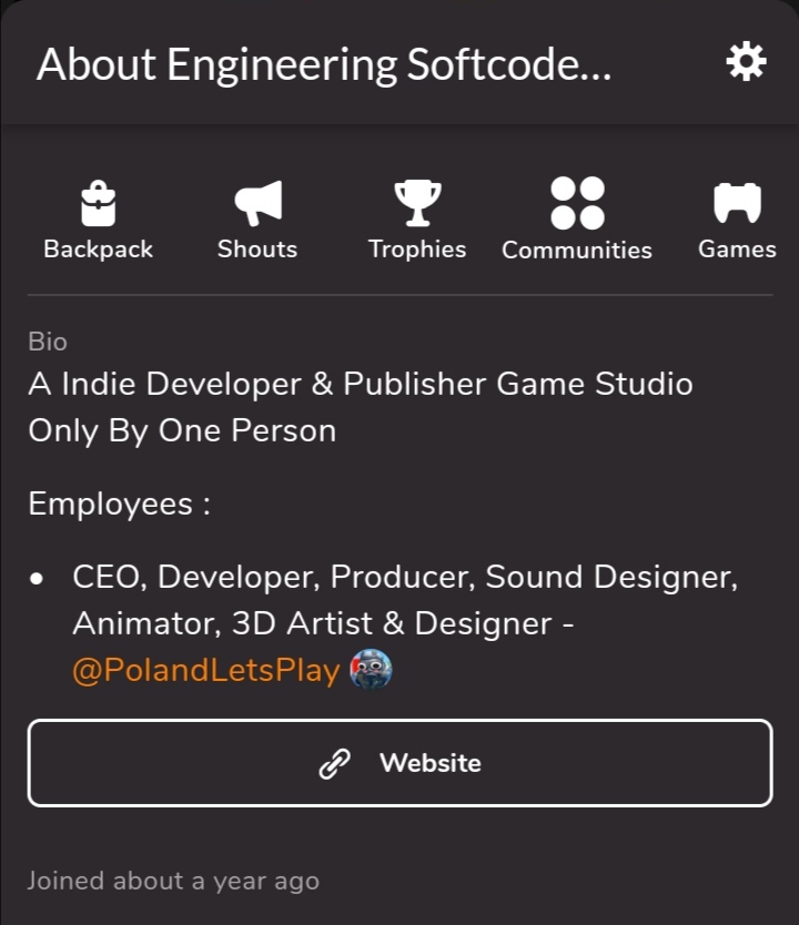 🎉 1 Year of Engineering Softcodes ™ on GameJolt! 🎉

#EngineeringSoftcodes #GameDev #1YearAnniversary