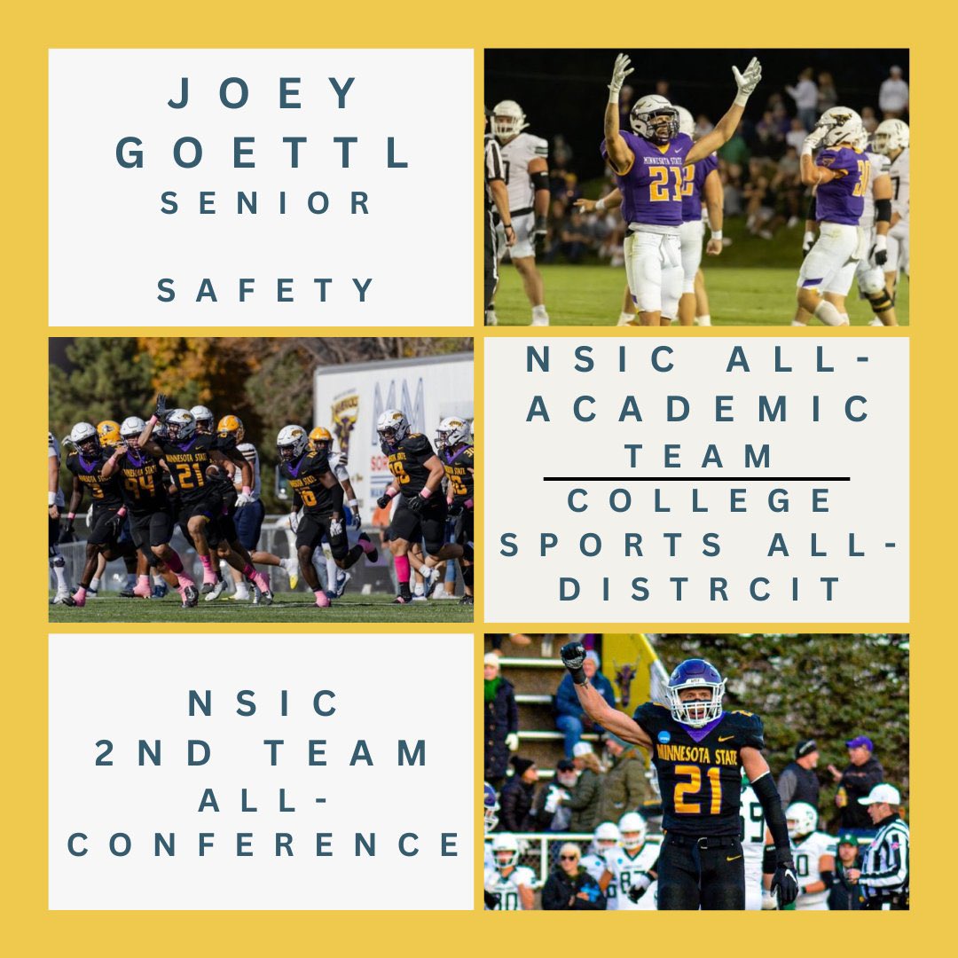 NSIC All-Academic Team
College Sports Academic All-District
NSIC 2nd Team All-Conference 

Is none other than <a href="/GoettlJoey/">Joey Goettl</a>! Joey is a Senior from Marshfield, Wisconsin. 🤘🏽😈#MPET #RegionalChampions #HornsUp