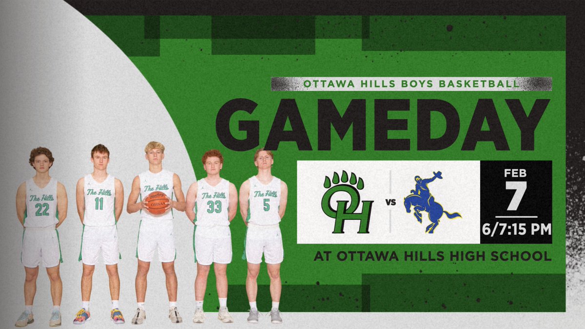 It's Senior Night for these five plus Will Summers (not pictured) immediately following the JV game as Ottawa Hills closes out the home portion of the regular season against Northwood! The freshmen get the action going at 4:45 p.m. with JV and varsity to follow. #GreenBearNation