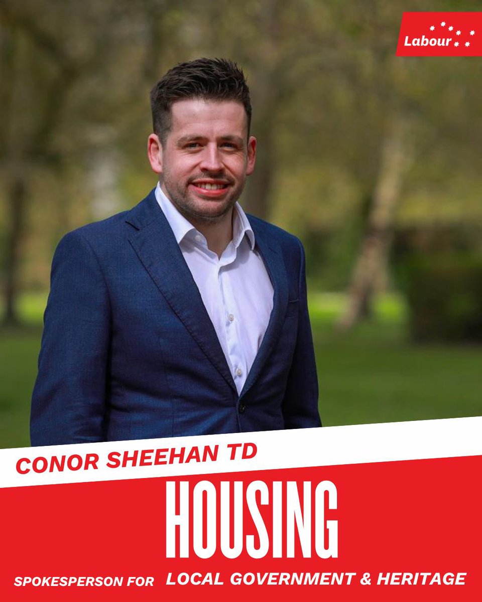 ConorSheehan93's tweet photo. Delighted to be appointed @labour Spokesperson on Housing, Heritage and Local Government.

Housing is the civil rights issue of my generation.

We have had a lost decade of record house prices, rents and homelessness. 

Looking forward to holding Government to account. https://t.co/9TGjHavZKB