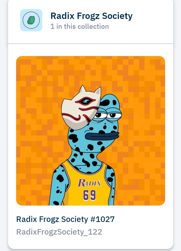 Get ready to hop into the Radix Frogz Society!
For a limited time, mint your unique Frogz NFT for just 75 XRD! 
#RadixFrogz #GnomeTraits #NFT #Radix #XRD #Decentral <a href="/GnomieXRD/">GnomiesXRD $GNO🔺</a> <a href="/medraresteaker/">Gnomie</a> <a href="/farmgamefrog/">Frog Farm</a> <a href="/radixdlt/">Radix - Radically Different DeFi</a>