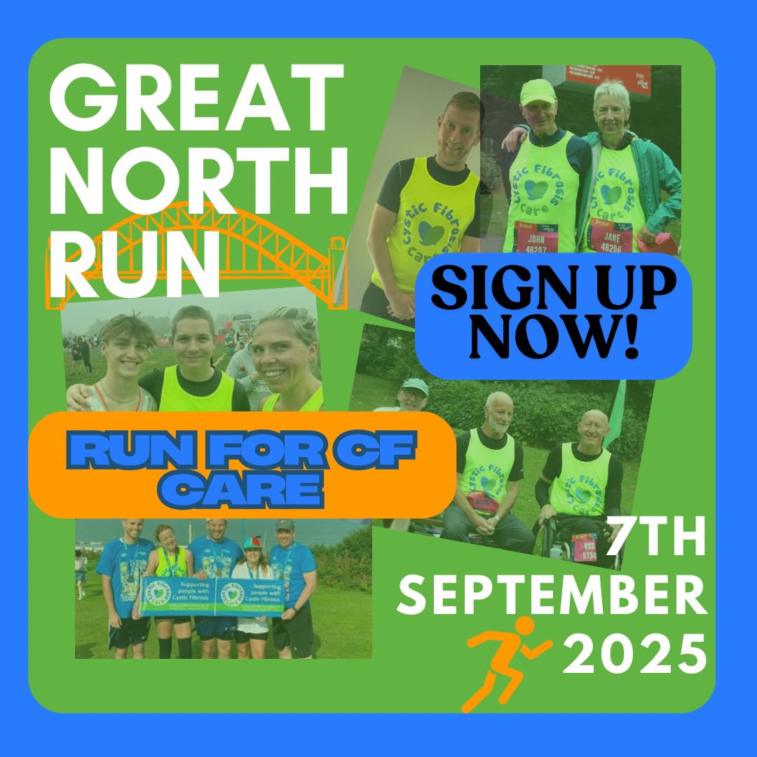 Run for Cystic Fibrosis Care!!

Free Charity Places in the Great North Run for Sunday 7th September 2025!

cysticfibrosiscare.org.uk/great-north-ru…